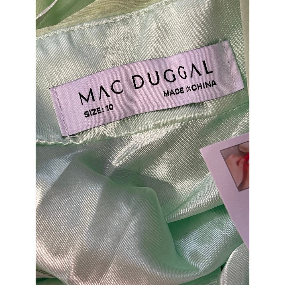 Mac Duggal NEW Size 10 67911 Mint Iconic Ruffle Tiered Cut-Out Chiffon Maxi Gown - Picture 11 of 12